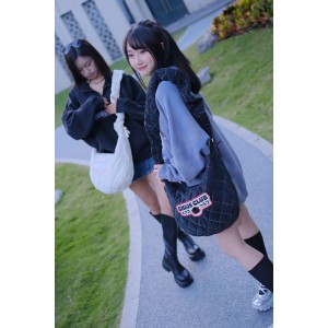 CHIOS CLUB - Chios Signature Rainbow Bubble Tote BLACK [tote25BK]